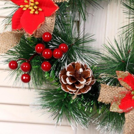 New Year's Wreath D-30 cm "Flower Eco"-1