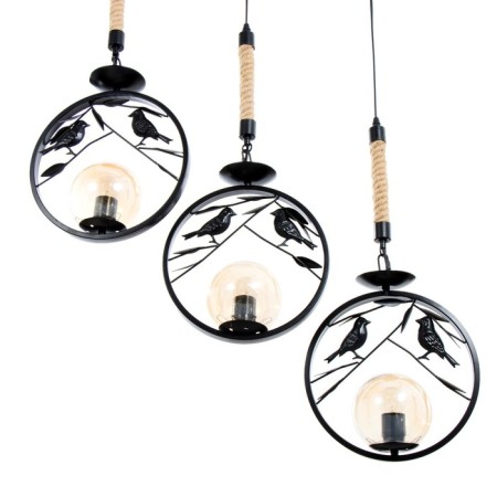 Lamp Bayerlux "Birds" 3he27 40W Black 73x14x55cm-1