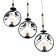 Lamp Bayerlux "Birds" 3he27 40W Black 73x14x55cm