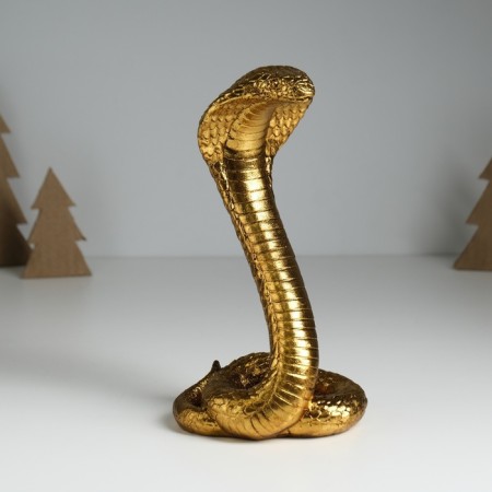 Souvenir Polystone "Egyptian cobra" gold 10.5x8.7x19 cm