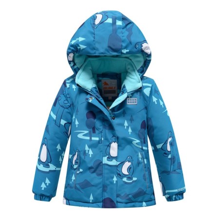 Ski costume for girls, blue color, height 104 cm-1
