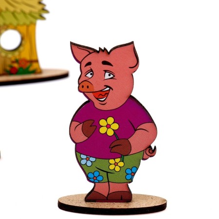 Puppet Theater fairy tales on the table "Three Pigs"-4