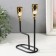 Summary Metal for 2 Candles "Pers" black with gold 12.7x5.8x20.5 cm