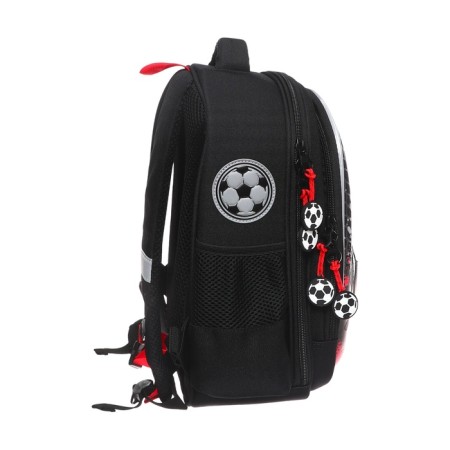 Frame backpack 36 x 28 x 20 cm, Grizzly, black/red-2