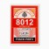 Plastic playing cards "8012", 54 pcs, 28 μm, red, 6.3 x 8.8 cm