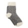 Socks for the boy woolen textured knitting color dark gray, size 14