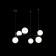 Suspension lamp Maytoni Mod013PL-06B, 6xG9, 25W, 58x58x184 cm, black color black
