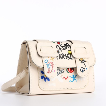 Bag Women's Messoriner, white color 18.5*13*8 cm-3