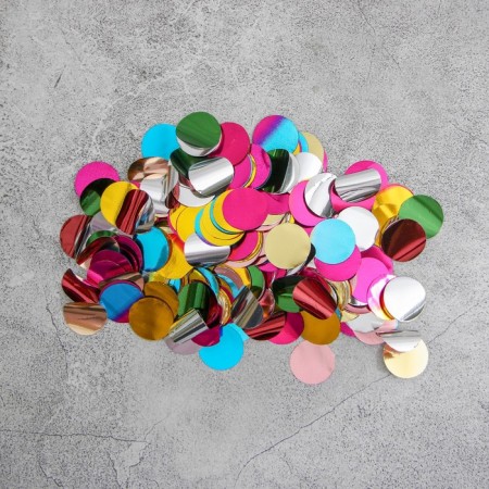 Confetti "Circle", 1.5 cm, foil, 100g, MIX color