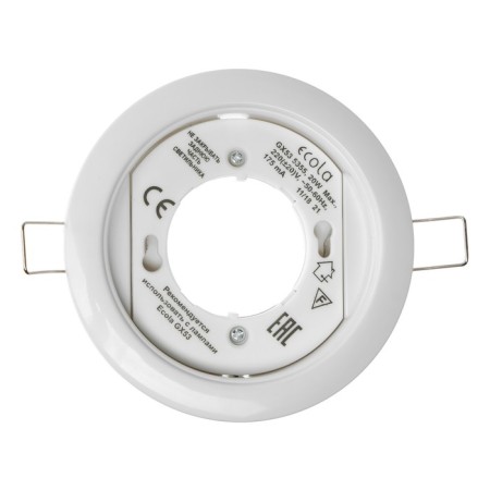Builtrous lamp Ecola 5355, GX53, IP20, 220 V, 25x106 mm, round, white-1