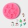 Silicone Mold "New Year's paraphernalia", 6.5 × 6.5 cm, pink color