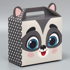 Gift folding box, packaging, “raccoon”, 23 x 20 x 10 cm