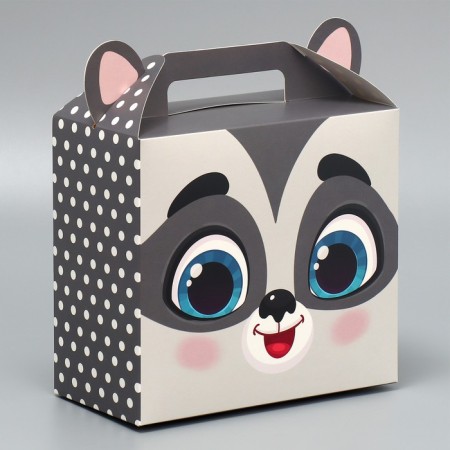 Gift folding box, packaging, “raccoon”, 23 x 20 x 10 cm