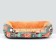 Animal bed lynch + rattan rug, 45 x 30 x 15 cm, beige-gray