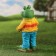 Garden figure "Frog with a jug" 32x16x14cm