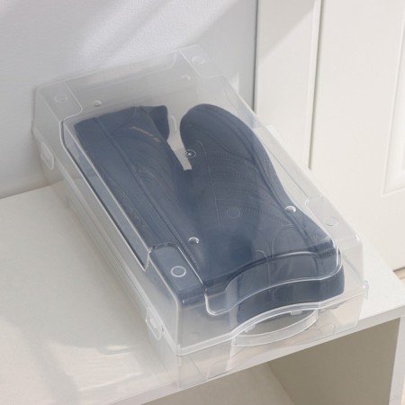 Box for storing shoes "Renome", 38 × 20.5 × 13 cm, transparent color-4