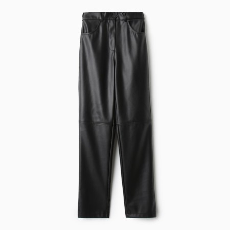 Women's pants (eco -leather) minku: eco leather Black color, size 42-4