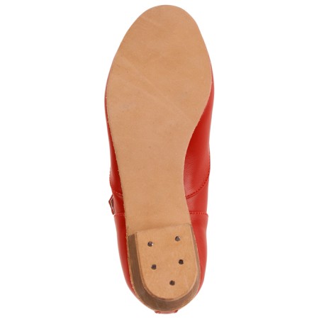 Folk women's shoes, insole length 21.5 cm, red color-5