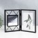 Photo frame Metal in 2 photos 10x10, 10x15 cm "Loft. Triangles" black 20x30.5 cm