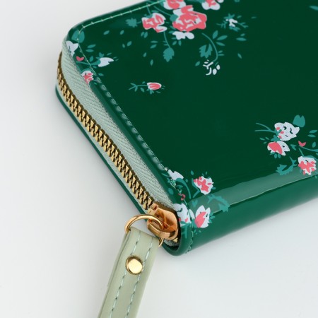 Women's wallet with lightning, green color-3