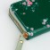 Women's wallet with lightning, green color