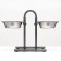 Adjustable multi -level stand 40 cm with 2 bowls of 2.8 liters