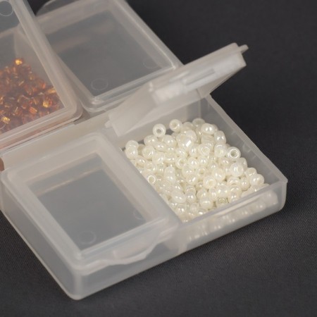 Organizer for beads, 6.4 × 4.4 × 1.3 cm, the color is transparent-1