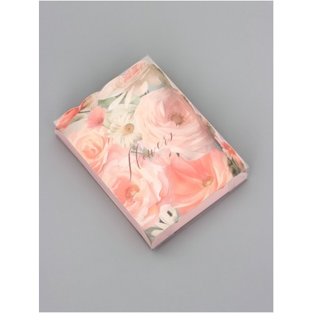 Cookie box, confectionery packaging, "flowers", 14 x 10.5 x 2.5 cm-1