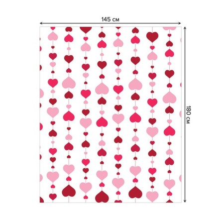 Great tablecloth "Girland from hearts", rectangular, oxford, size 145x180 cm-1