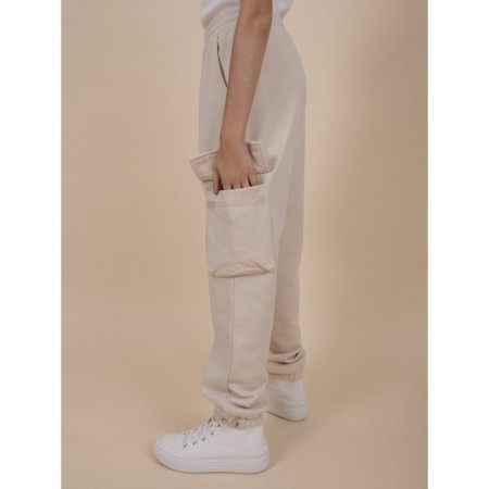 Pants for girls, height 116 cm, milk color-1