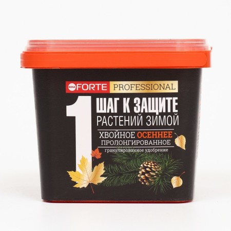 Fertilizer Bona Forte coniferous autumn with bioavailable silicon, granules, bucket, 1 liter-1