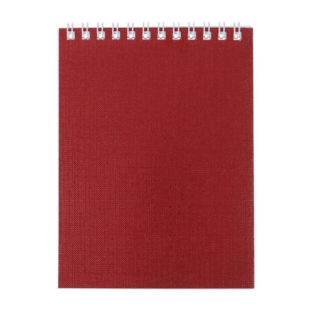 Notepad A6, 40 sheets on the crest of Metallic "Red", boumvinyl cover, offset unit