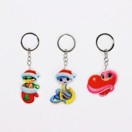 Acrylic keychain "New Year", mix, 6 x 16.2 cm-2