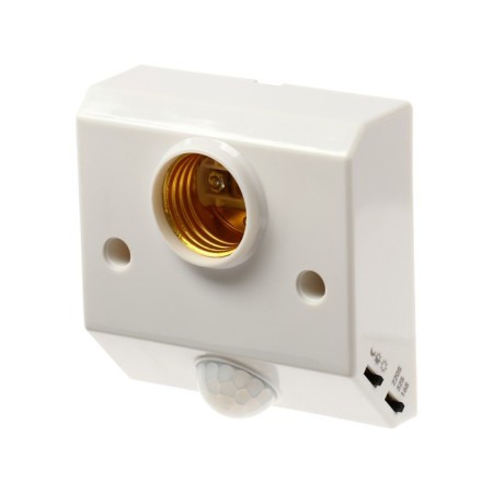 E27 cartridge with a motion sensor, 220 V, white-2