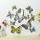 Magnet Plastic "Butterfly Silver" set of 12 pcs mix h = 4.4.5,6,8,9,5,13,5,14.5 cm