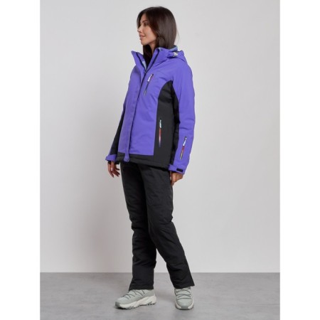 Ski costume female winter, size 50, dark purple color-4
