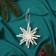 Jewelry decoration "Volumetric star" 10x10 cm, white overflow