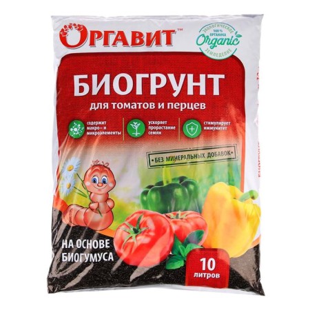 Soil based on biogumus Organovites for tomatoes and peppers, 10 liters