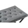 Herman Metal/velor stool, black/gray 64x43x49 cm