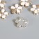 Decor for creativity plastic, enamel "Flower with a gold petal" set of 30 pcs 1.2x1.2 cm