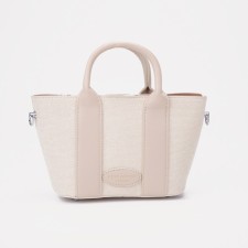 Bag Female Tout with zipper, beige color