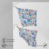 Hanging “rhombus” chain mail, flowers, pink-blue color, 9 cm