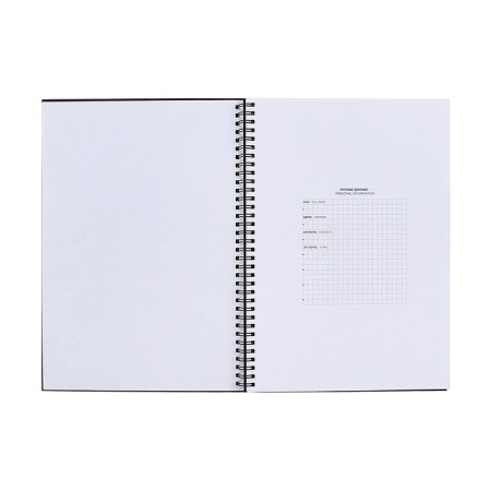 A4 notebook, 96 sheets on the crest of Escalada, integral cover of artificial leather, foil embossing, block 70 g/m2, black-4