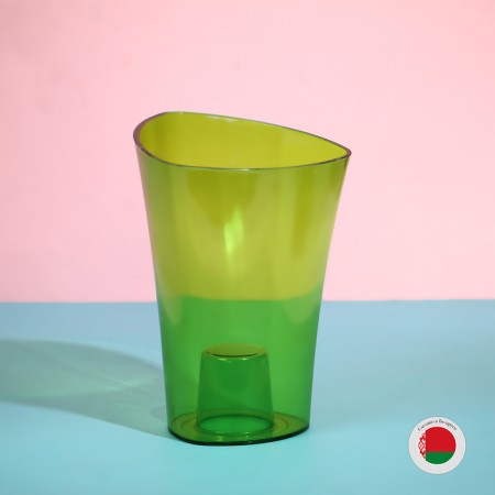 Pot for orchids, 1.3 l, 13.6 × 14.1 × 20 cm, plastic, transparent green-3