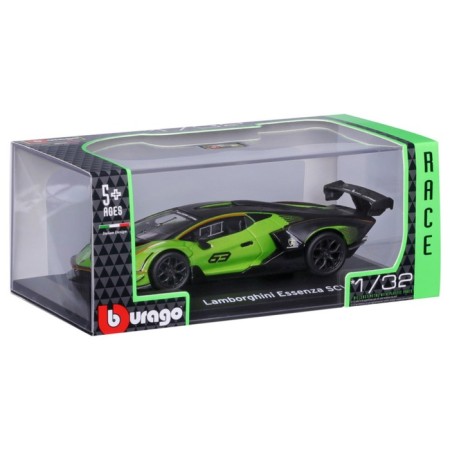 Racing machine BBURAGO Lamborghini Essenza SCV12, Die-Cast, 1:32, Green color-12