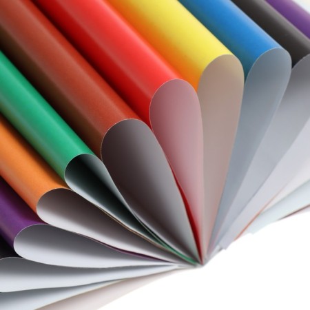Color A4 paper, 16 sheets, 8 colors "breeze", coated, on the bracket-1