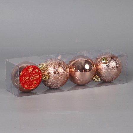 Set of balls plastic D-6 cm, 4 pcs "glamorous overflow"-1