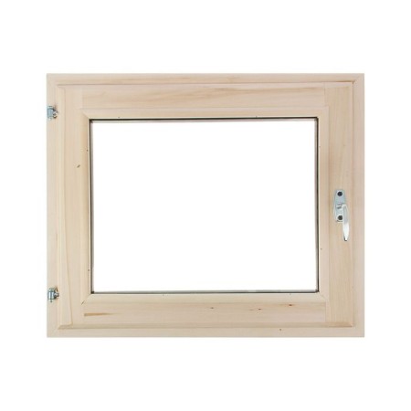 Window, 50 × 60cm, single -chamber double -glazed window, with a seal, from linden