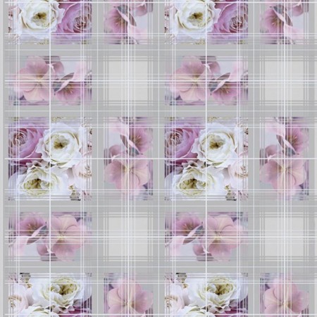 PhotoPrint oilcloth 140 cm, roll 20 m, drawing "Pink flowers"-1