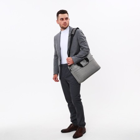 Laptop bag, gray color-6